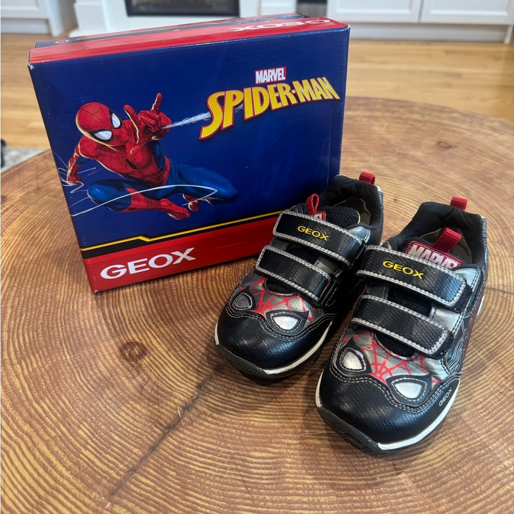 Geox Marvel Spider-Man Black and Red Sneakers